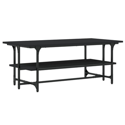 Soffbord svart 100x50x40 cm konstruerat trä