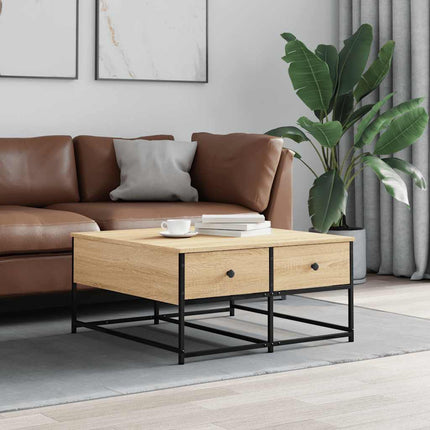 Soffbord sonoma-ek 80x80x40 cm konstruerat trä