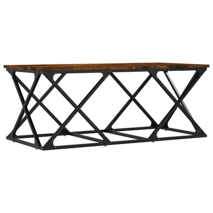 Soffbord rökfärgad ek 100x49x40 cm konstruerat trä