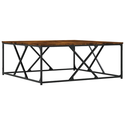 Soffbord rökfärgad ek 100x100x40 cm konstruerat trä