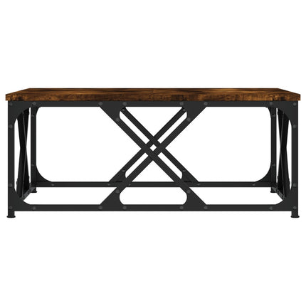 Soffbord rökfärgad ek 70x70x30 cm konstruerat trä