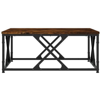 Soffbord rökfärgad ek 70x70x30 cm konstruerat trä