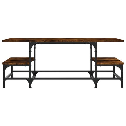 Soffbord rökfärgad ek 100x50,5x40 cm konstruerat trä