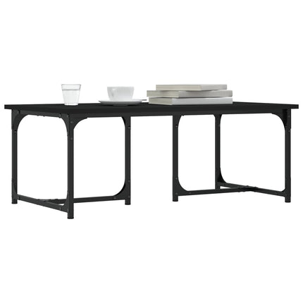 Soffbord svart 90x50x35 cm konstruerat trä