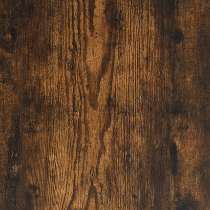 Bokhylla rökfärgad ek 99x35,5x176 cm konstruerat trä och stål