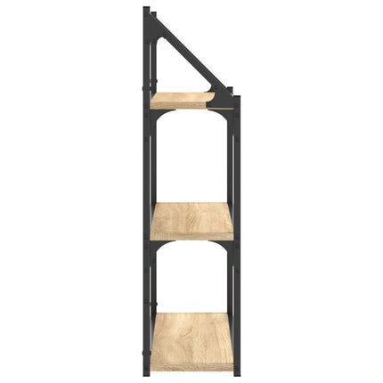 Vägghylla 3 hyllor sonoma-ek 60x21x78,5 cm konstruerat trä