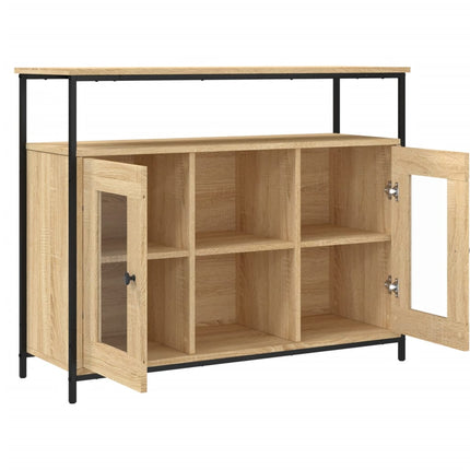 Skänk sonoma-ek 100x35x80 cm konstruerat trä