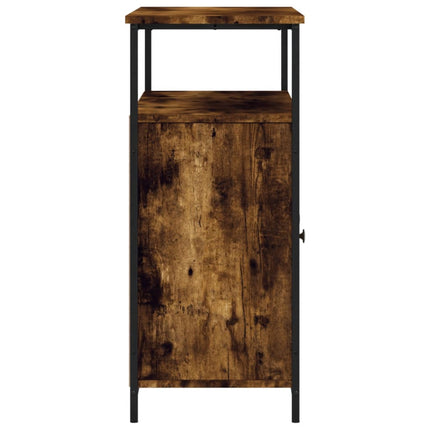 Skänk rökfärgad ek 100x35x80 cm konstruerat trä