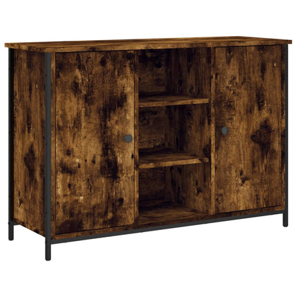Skänk rökfärgad ek 100x35x70 cm konstruerat trä