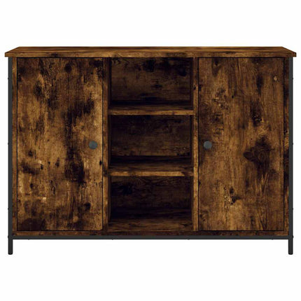 Skänk rökfärgad ek 100x35x70 cm konstruerat trä