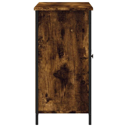 Skänk rökfärgad ek 100x35x70 cm konstruerat trä