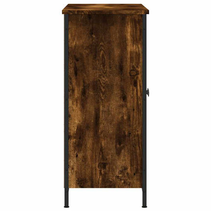 Skänk rökfärgad ek 100x33x75 cm konstruerat trä