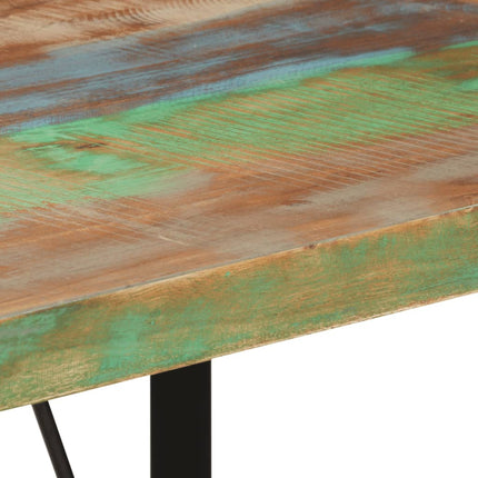 Barbord 110x55x107 cm massivt återvunnet trä och järn