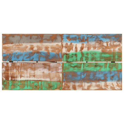 Barbord 150x70x107 cm massivt återvunnet trä och järn