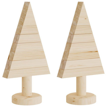 Julgran i trä 2 st 30 cm massiv furu