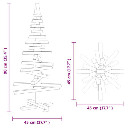 | Träjulgran | med stativ naturlig 90 cm Massiv furu