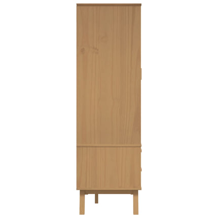 Garderob OLDEN brun 76,5x53x172 cm massiv furu