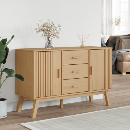 Skänk OLDEN brun 114x43x73,5 cm massiv furu
