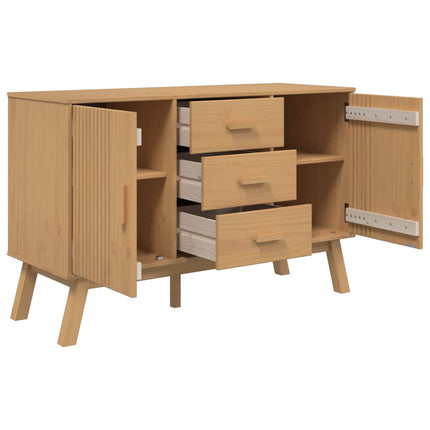 Skänk OLDEN brun 114x43x73,5 cm massiv furu