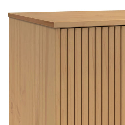 Skänk OLDEN vit och brun 114x43x73,5cm massiv furu