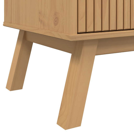 Tv-bänk OLDEN brun 114x43x57 cm massiv furu