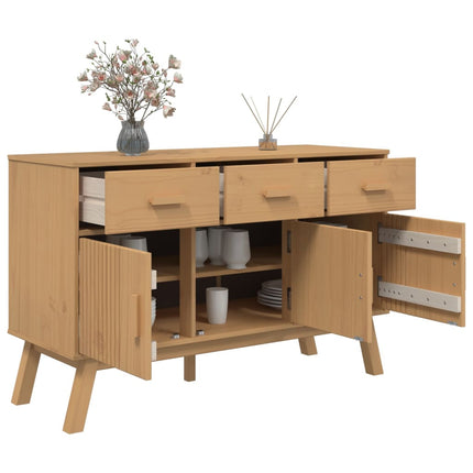 Skänk OLDEN brun 114x43x73,5 cm massiv furu