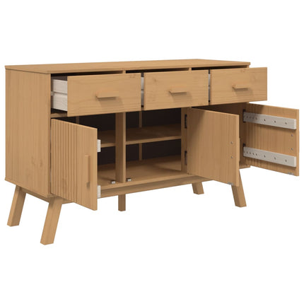 Skänk OLDEN brun 114x43x73,5 cm massiv furu