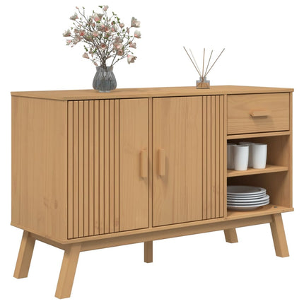 Skänk OLDEN brun 114x43x73,5 cm massiv furu