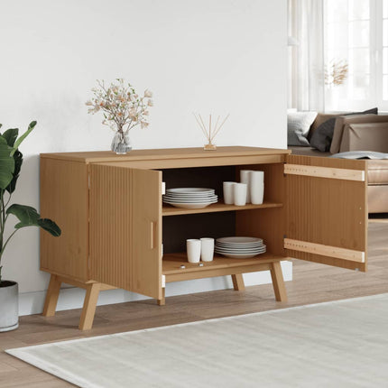 Skänk OLDEN brun 114x43x73,5 cm massiv furu