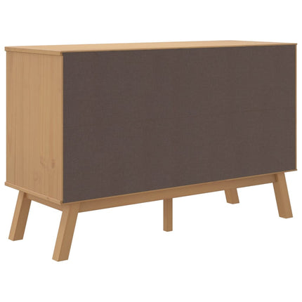 Skänk OLDEN vit och brun 114x43x73,5 cm massiv furu
