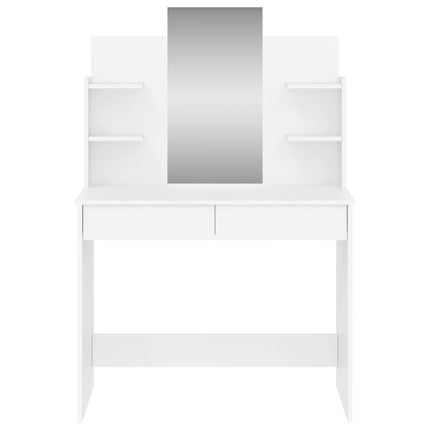 Sminkbord med spegel vit 96x39x142 cm
