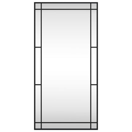 Väggspegel svart 50x100 cm rektangulär järn