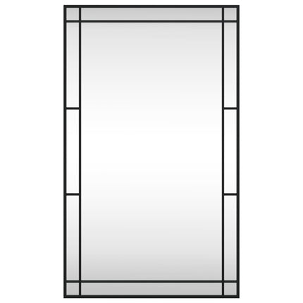 Väggspegel svart 60x100 cm rektangulär järn