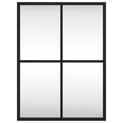 Väggspegel svart 30x40 cm rektangulär järn