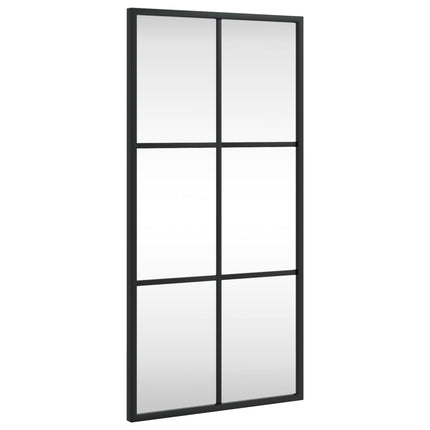 Väggspegel svart 30x60 cm rektangulär järn
