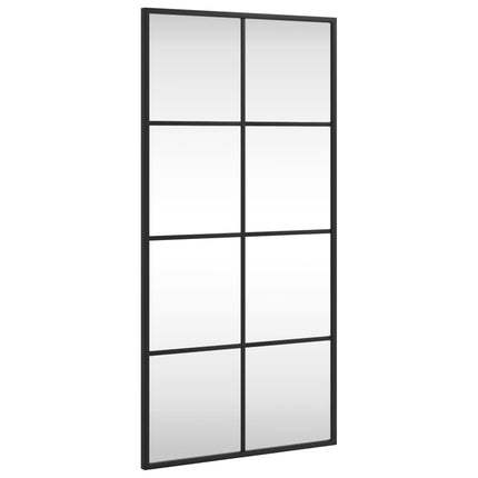 Väggspegel svart 40x80 cm rektangulär järn