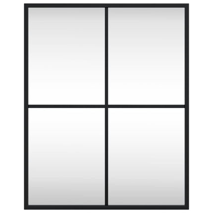 Väggspegel svart 40x50 cm rektangulär järn