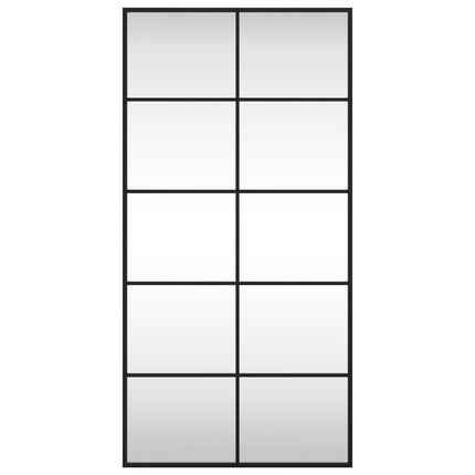 Väggspegel svart 50x100 cm rektangulär järn