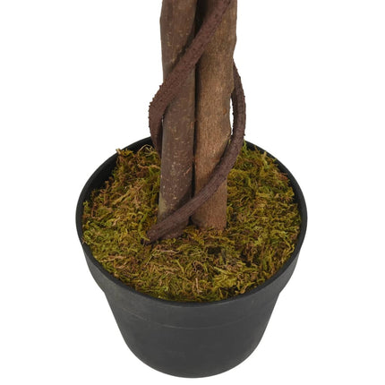 Konstväxt fikusträd 378 blad 80 cm grön