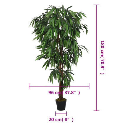 Konstväxt mangoträd 900 blad 180 cm grön