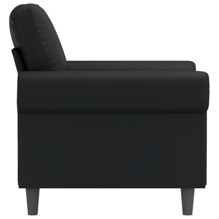 Fåtölj svart 60 cm konstläder
