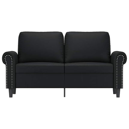 2-sitssoffa svart 120 cm konstläder