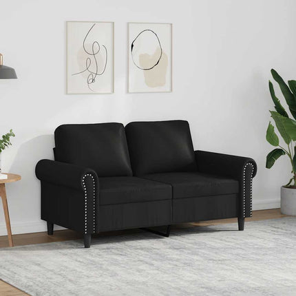 2-sitssoffa svart 120 cm konstläder