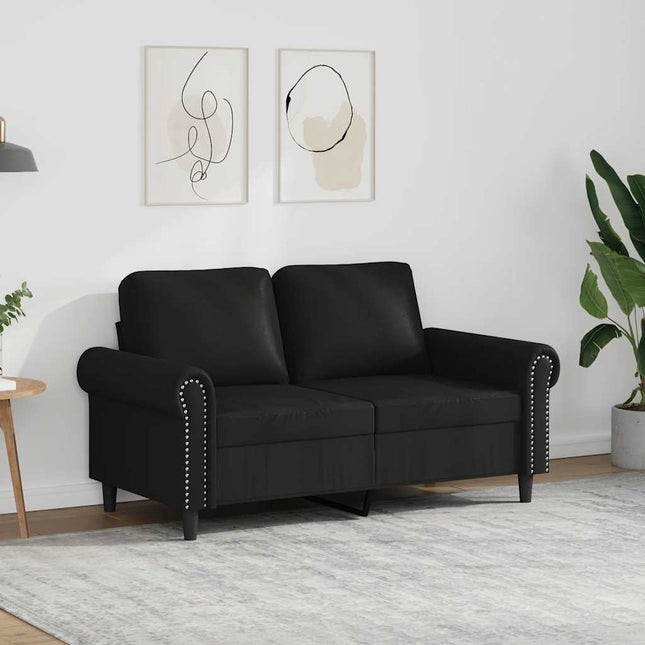 2-sitssoffa svart 120 cm konstläder