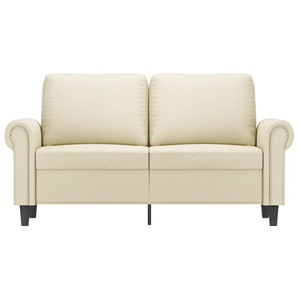 2-sitssoffa gräddvit 120 cm konstläder