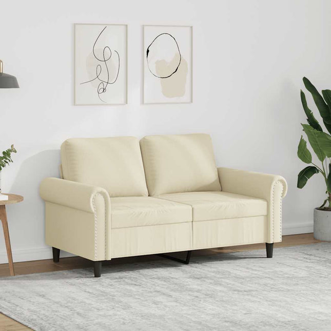 2-sitssoffa gräddvit 120 cm konstläder