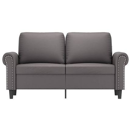 2-sitssoffa Grå 120 cm konstläder