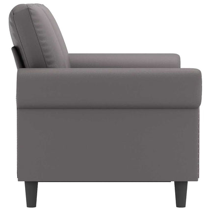 2-sitssoffa Grå 120 cm konstläder