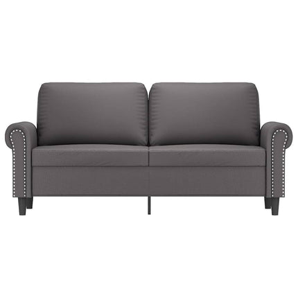2-sitssoffa grå 140 cm konstläder