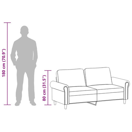2-sitssoffa grå 140 cm konstläder
